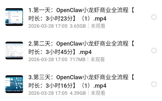 OpenClaw小龙虾商业全流程:3天通透自动化实操 OpenClaw小龙虾商业全流程:3天通透自动化实操