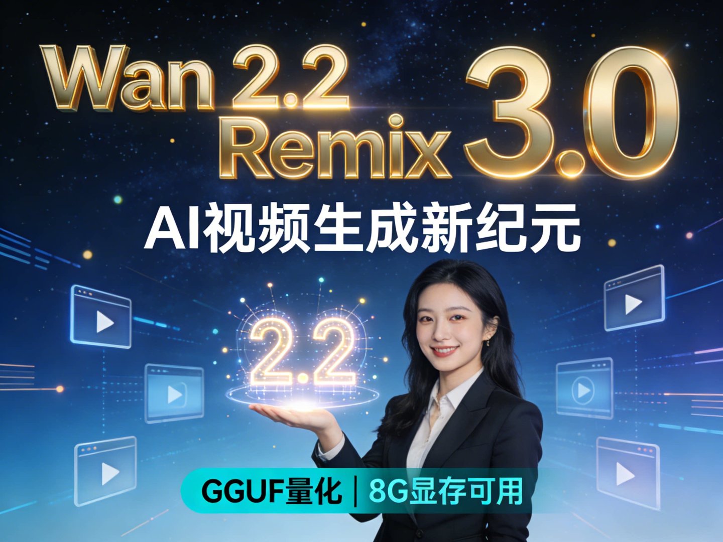 Wan 2.2视频生成软件整合包 文字或图像生视频 无限时长 首尾帧 ...