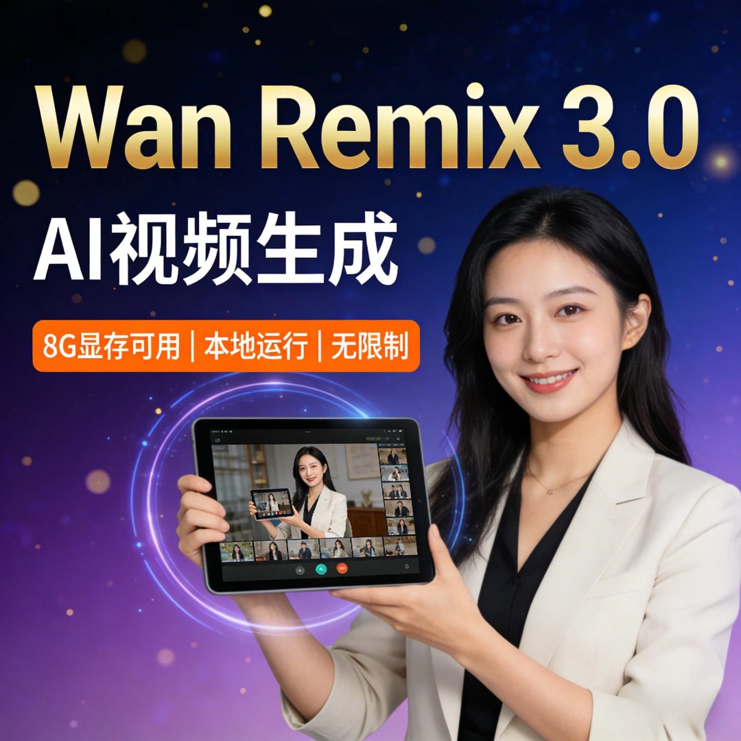 Wan 2.2视频生成软件整合包 文字或图像生视频 无限时长 首尾帧 …