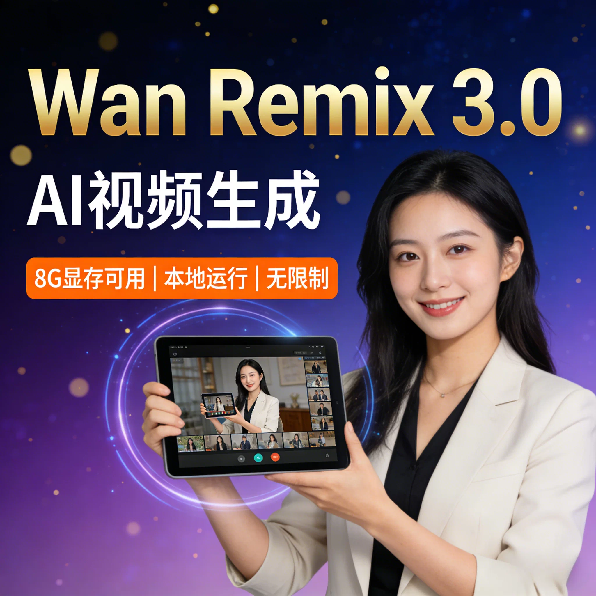 Wan 2.2视频生成软件整合包 文字或图像生视频 无限时长