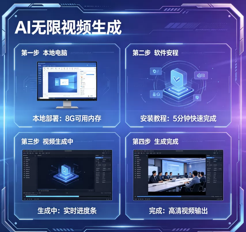 AI无限视频生成本地部署解压即用最新模型适配