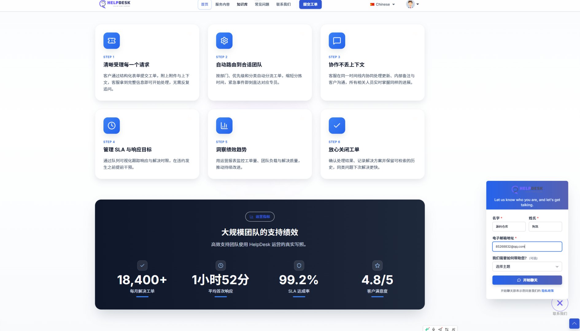 企业多部门客服系统源码，内置工单 + 实时聊天功能，无加密可直接二次开发