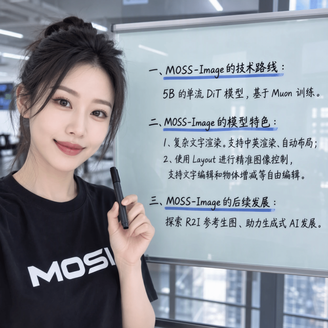 MOSS-Image:复旦 MOSS 团队开源 6 天 1300 星的国产生图模型,中文手写体都能画,开源免费